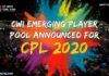 CWI Emerging player pool announced for CPL 2020