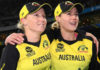 Good mates Alyssa Healy & Ellyse Perry after Australia claimed its fifth Women's World T20 title