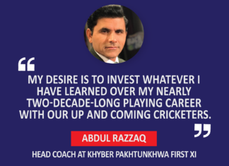 Abdul Razzak, Head Coach, Khyber Pakhtunkhwa First XI