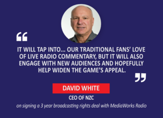 David White, CEO, NZC on signing a 3-year broadcasting rights deal with MediaWorks Radio