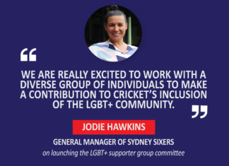 Jodie Hawkins, General Manager, Sydney Sixers on launching the LGBT+ supporter group committee