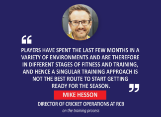 Mike Hesson, Director of Cricket Operations, RCB on the training process