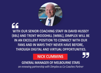 Nick Cummins, General Manager, Melbourne Stars on renewing a partnership with Dimplex as Co-Coaches Partner