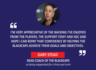 Gary Stead, Head Coach, BLACKCAPS on being reappointed for a three-year term