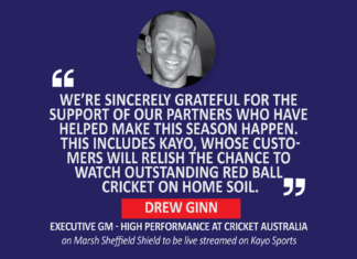 Drew Ginn, Executive General Manager - High Performance, Cricket Australia on Marsh Sheffield Shield to be live-streamed on Kayo Sports
