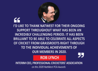 Rob Lynch, Interim CEO, Professional Cricketers' Association on the 2020 NatWest PCA Awards