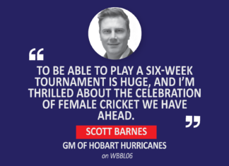 Scott Barnes, GM, Hobart Hurricanes on WBBL06