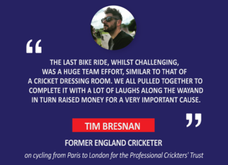 Tim Bresnan, former England cricketer on cycling from Paris to London for the Professional Crickters' Trust