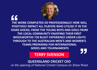 Terry Svenson, Queensland Cricket CEO on the opening of National Cricket Campus on Shaw Road