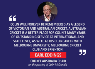 Earl Eddings, CA Chair. (on the passing of Colin McDonald)