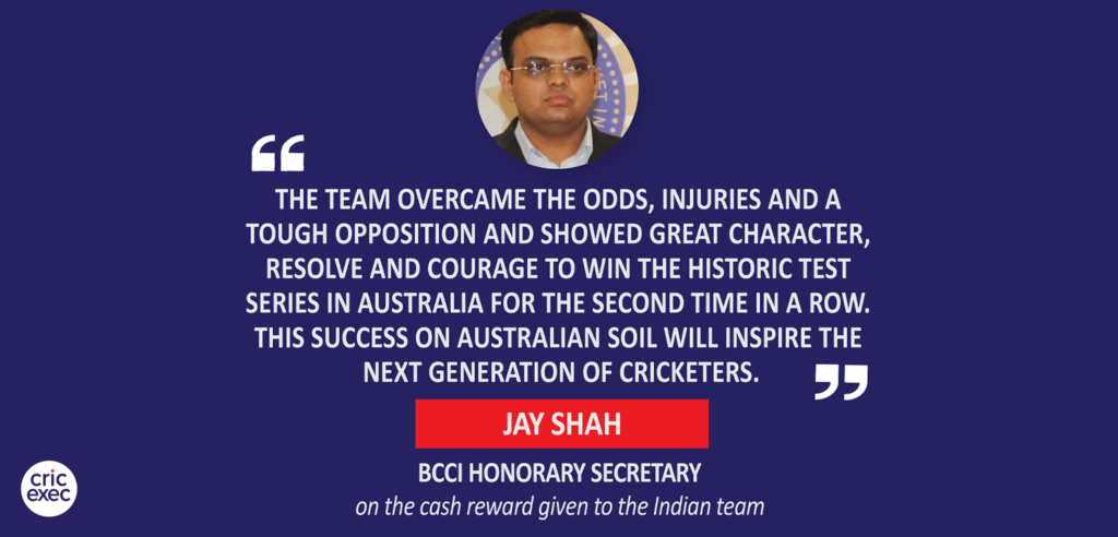 Jay Shah, BCCI Honorary Secretary on the cash reward given to the Indian team