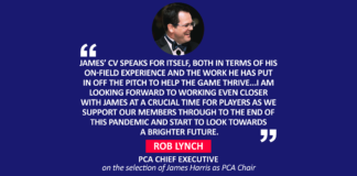 Rob Lynch, PCA Chief Executive on the selection of James Harris as PCA Chair