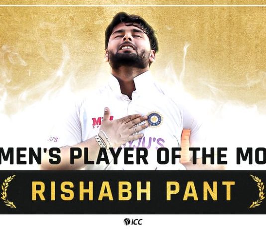 Rishabh Pant and Shabnim Ismail voted ICC Player of the Month for January 2021