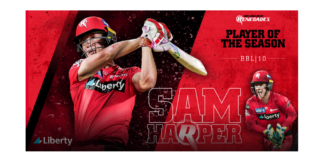Melbourne Renegades: Harper voted player of the season for BBL|10
