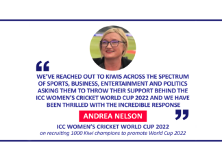 Andrea Nelson, CEO, ICC Women’s Cricket World Cup 2022 on recruiting 1000 Kiwi champions to promote World Cup 2022