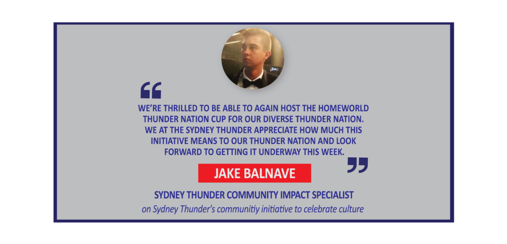 Jake Balnave, Sydney Thunder Community Impact Specialist on Sydney Thunder's community initiative to celebrate the culture