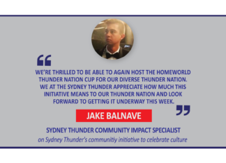 Jake Balnave, Sydney Thunder Community Impact Specialist on Sydney Thunder's community initiative to celebrate the culture