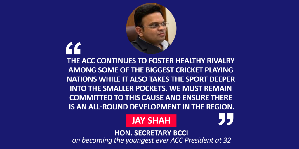 Jay Shah, Hon. Secretary, BCCI on becoming the youngest ever ACC President at 32