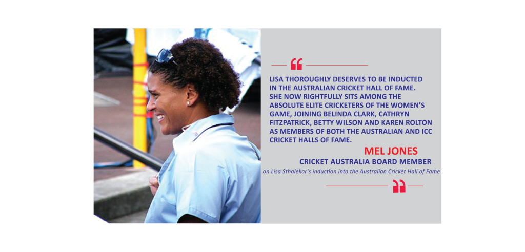 Mel Jones, Cricket Australia Board Member on Lisa Sthalekar's induction into the Australian Cricket Hall of Fame