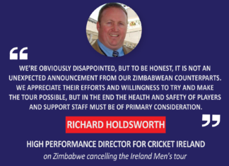 Richard Holdsworth, High-Performance Director for Cricket Ireland on Zimbabwe cancelling the Ireland Men's tour