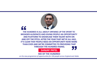 Sanjay Patel, MD of The Hundred on the new programme of opportunities for 100 people across England and Wales