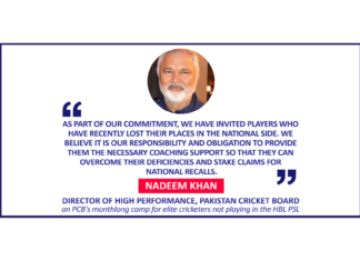 Nadeem Khan, Director of High Performance, Pakistan Cricket Board on PCB's monthlong camp for elite cricketers not playing in the HBL PSL