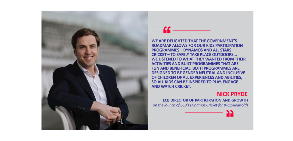 Nick Pryde, ECB Director of Participation and Growth on the launch of ECB's Dynamos Cricket for 8–11-year-olds
