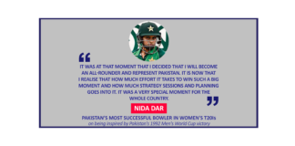 Nida Dar, Pakistan’s most successful bowler in Women’s T20Is on being inspired by Pakistan's 1992 Men's World Cup victory