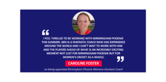 Caroline Foster on being appointed Birmingham Phoenix Womens Assistant Coach