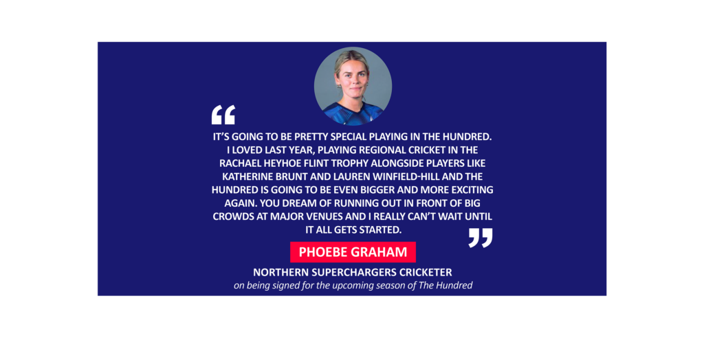 Phoebe Graham, Northern Superchargers Cricketer on being signed for the upcoming season of The Hundred