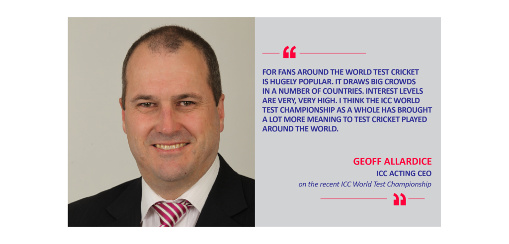 Geoff Allardice, ICC Acting CEO on the recent ICC World Test Championship