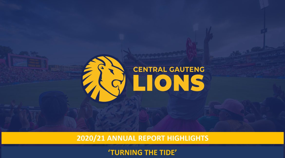 Turning the Tide - Central Gauteng Lions 2020/21 annual performance