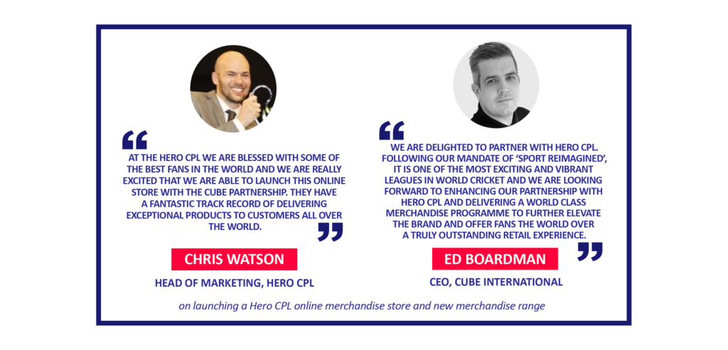 Chris Watson and Edward Boardman on launching a Hero CPL online merchandise store and new merchandise range