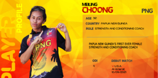 Cricket PNG: Meiling Choong first female strength and conditioning coach for Kumul Petroleum PNG Barramundis