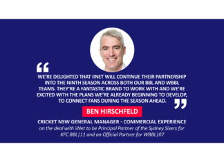 Ben Hirschfeld, Cricket NSW General Manager - Commercial Experience on the deal with iiNet to be Principal Partner of the Sydney Sixers for KFC BBL|11 and an Official Partner for WBBL|0
