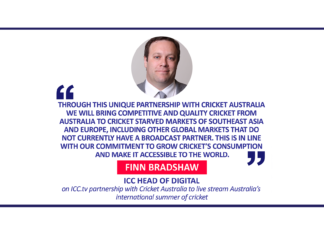 Finn Bradshaw, ICC Head of Digital on ICC.tv partnership with Cricket Australia to live stream Australia’s international summer of cricket