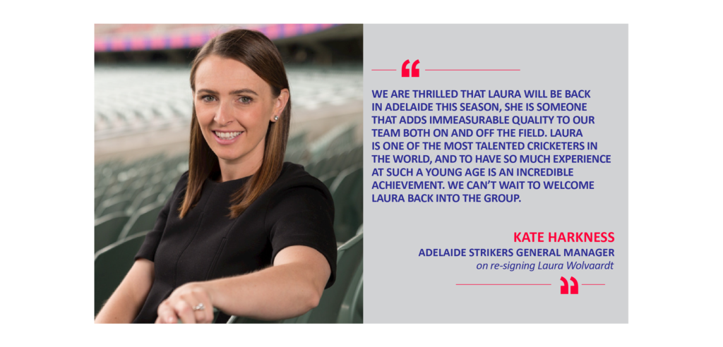 Kate Harkness, Adelaide Strikers General Manager on re-signing Laura Wolvaardt