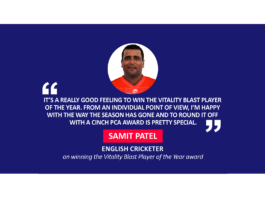 Samit Patel, English Cricketer on winning the Vitality Blast Player of the Year award