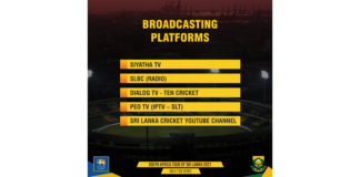 SLC: Broadcasting Platforms | South Africa tour of Sri Lanka 2021