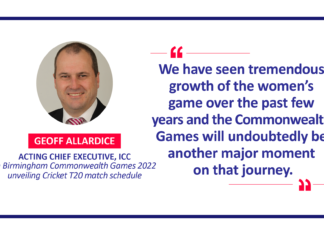 Geoff Allardice, Acting Chief Executive, ICC on Birmingham Commonwealth Games 2022 unveiling Cricket T20 match schedule