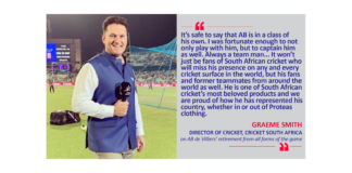Graeme Smith, Director of Cricket, Cricket South Africa on AB de Villiers' retirement from all forms of the game