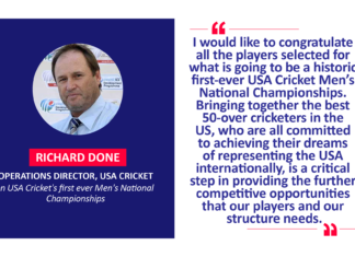 Richard Done, Operations Director, USA Cricket on USA Cricket's first ever Men's National Championships