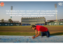 The World’s first cricket x art collaboration – Islamabad United joins hands with Pakistan’s most iconic Artist Imran Qureshi! #IQxIU