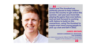 James Brown, Senior Commercial Manager, The Hundred on Xplora becoming the Official Children’s Smartwatch Supplier of The Hundred in a multi-year deal