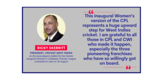 Ricky Skerritt, President, Cricket West Indies on the local players drafted for the historic inaugural Women’s Caribbean Premier League scheduled to start on 30 August