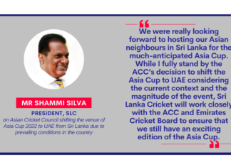 Mr Shammi Silva, President, SLC on Asian Cricket Council shifting the venue of Asia Cup 2022 to UAE from Sri Lanka due to prevailing conditions in the country