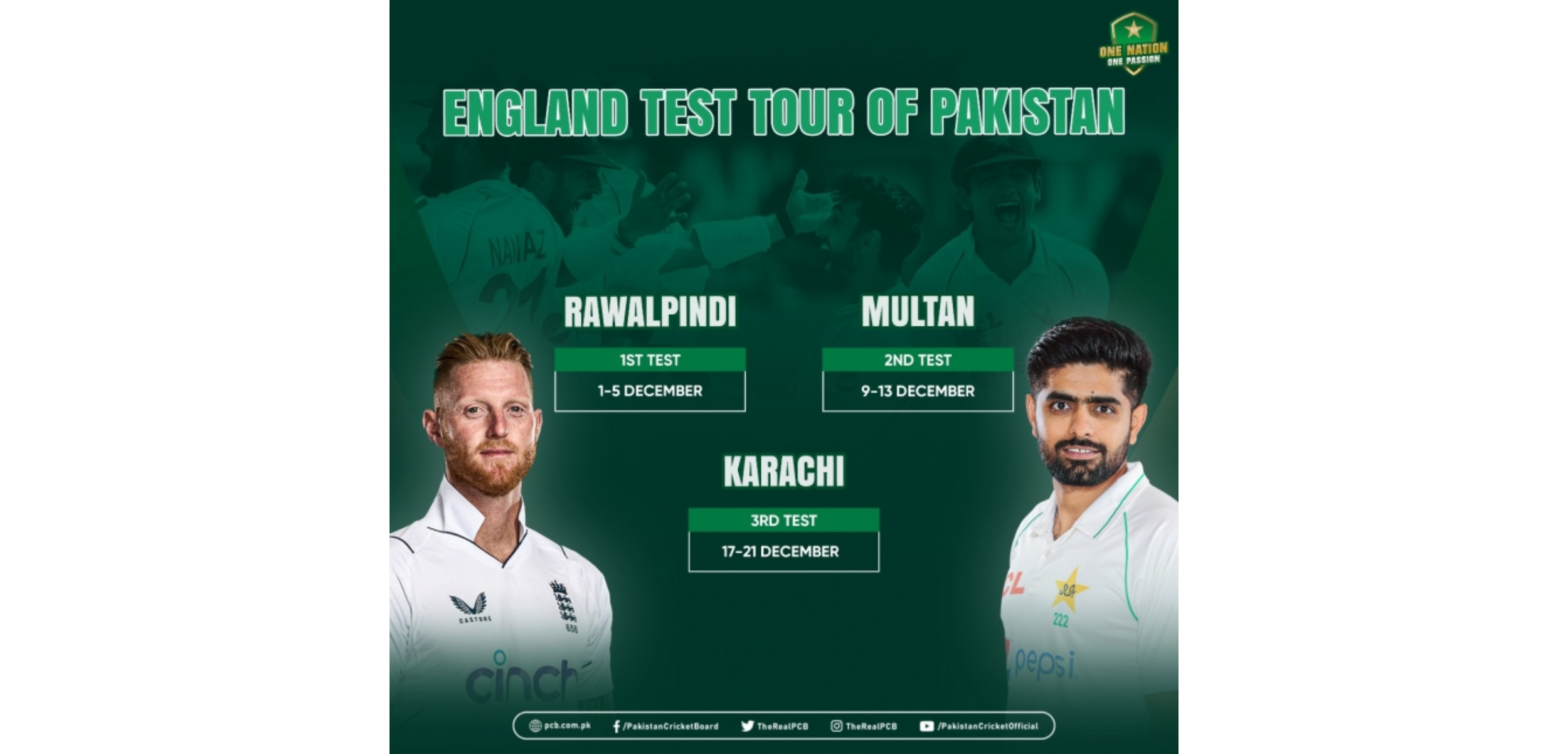 PCB confirms details of England's Test tour of Pakistan