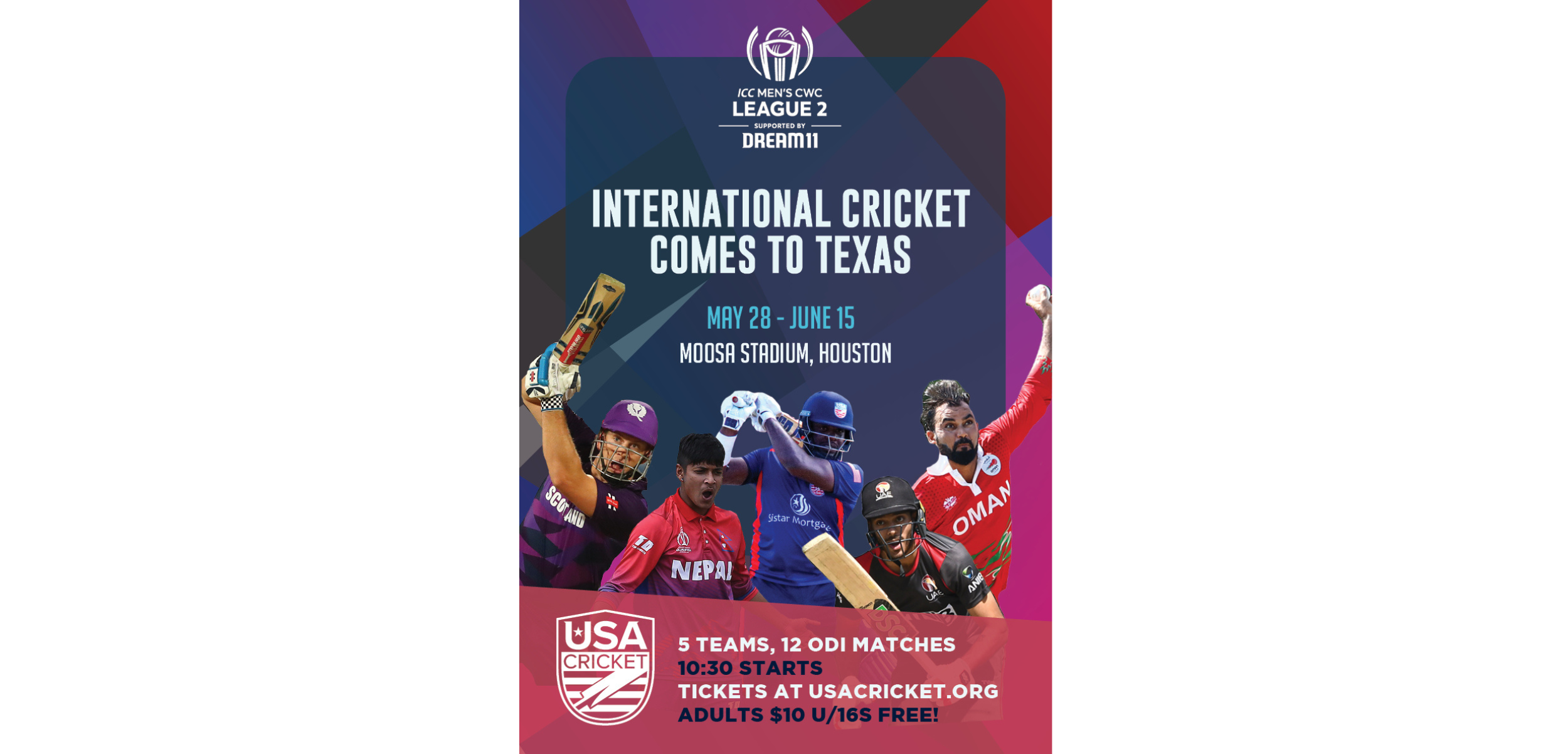 USA Cricket: Team USA Men’s squad named for home ICC Cricket World Cup League 2 series