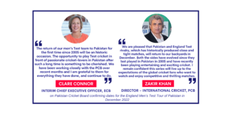 Clare Connor and Zakir Khan on Pakistan Cricket Board confirming dates for the England Men’s Test Tour of Pakistan in December 2022