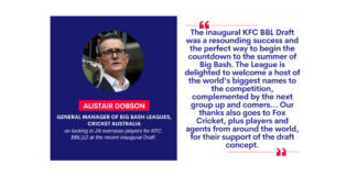 Alistair Dobson, General Manager of Big Bash Leagues, Cricket Australia on locking in 24 overseas players for KFC BBL|12 at the recent inaugural Draft